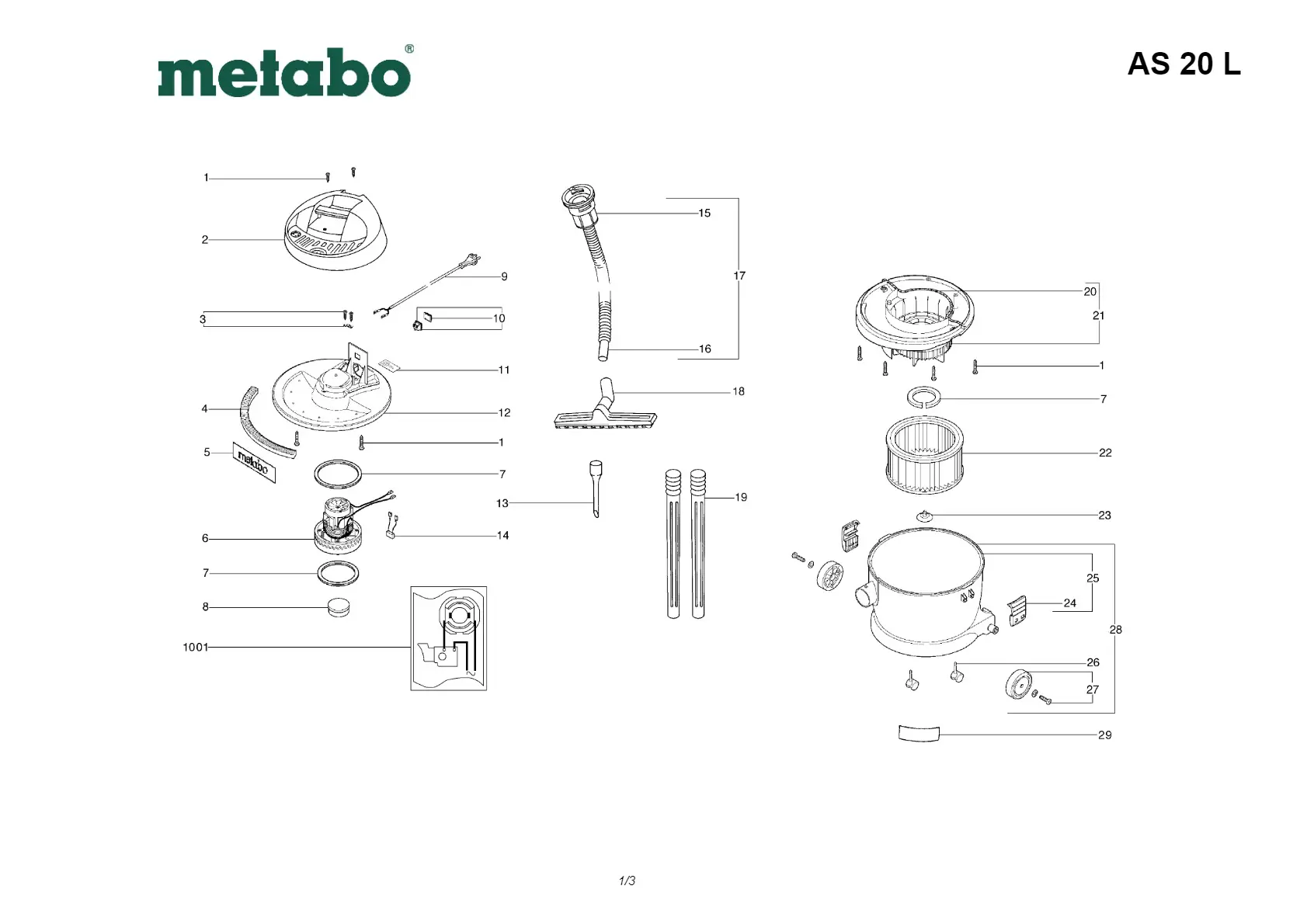 Metabo 2 Suction hose 35mm dia.