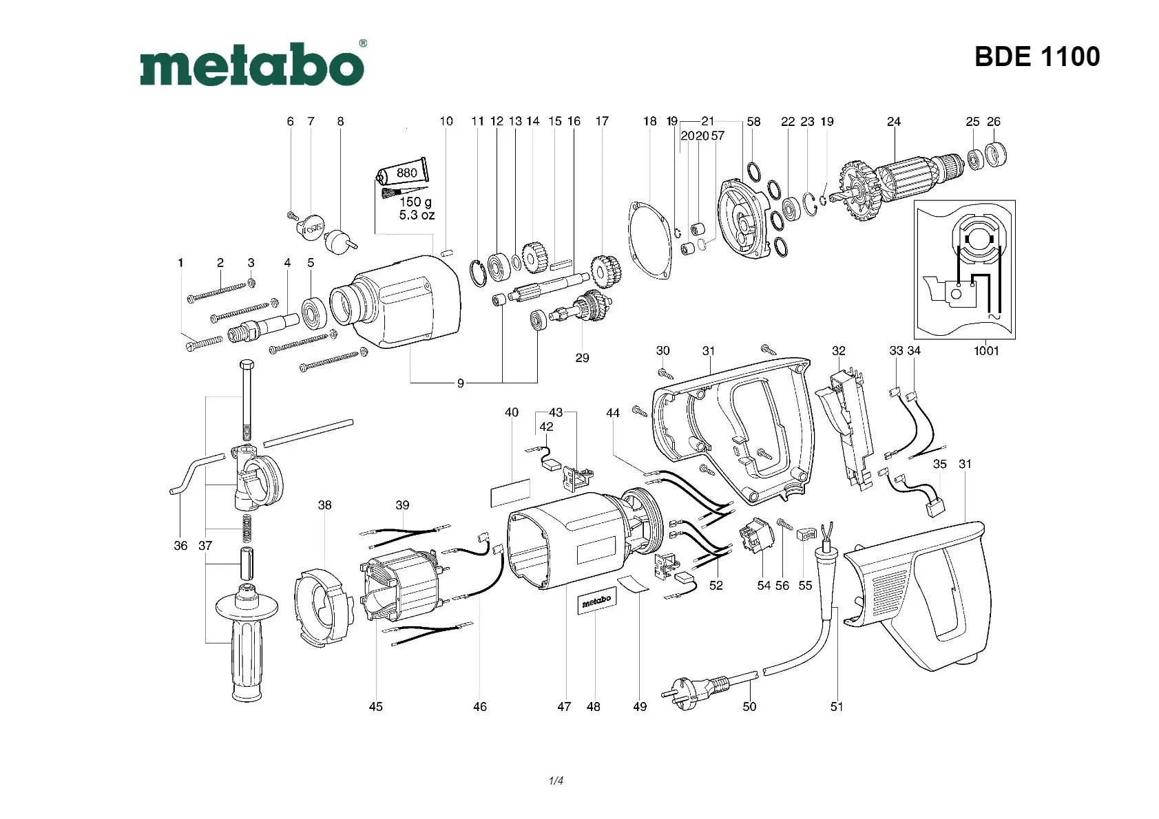 Metabo Support handle cpl.