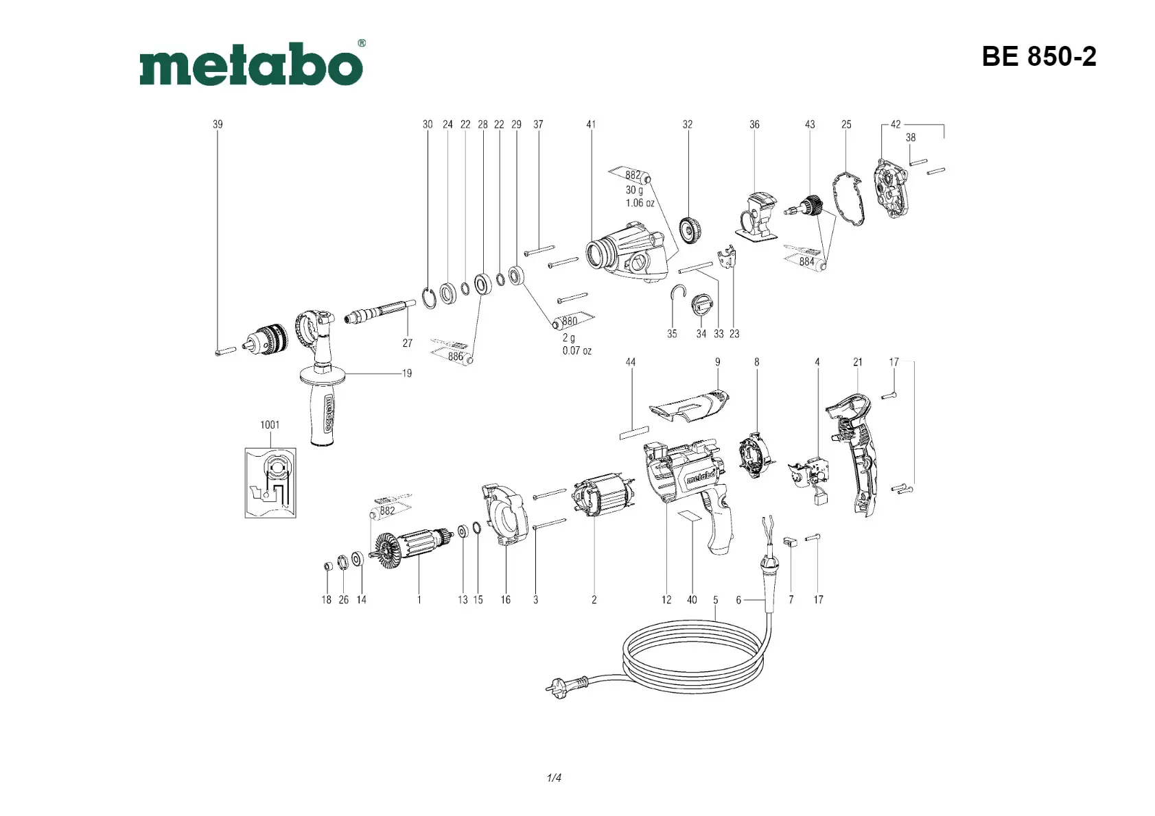 Metabo Gear housing compl.