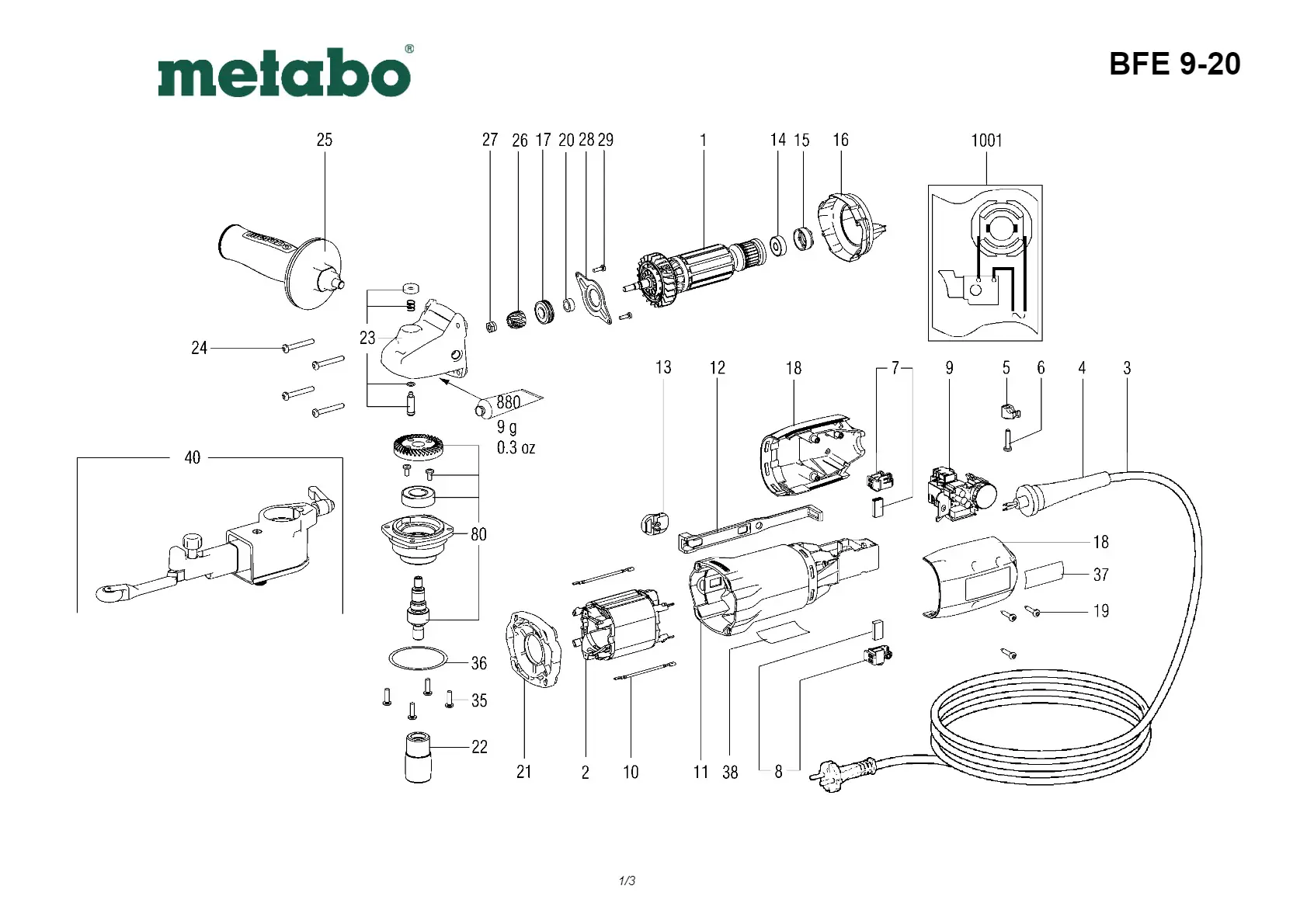 Metabo 2 part motor cap
