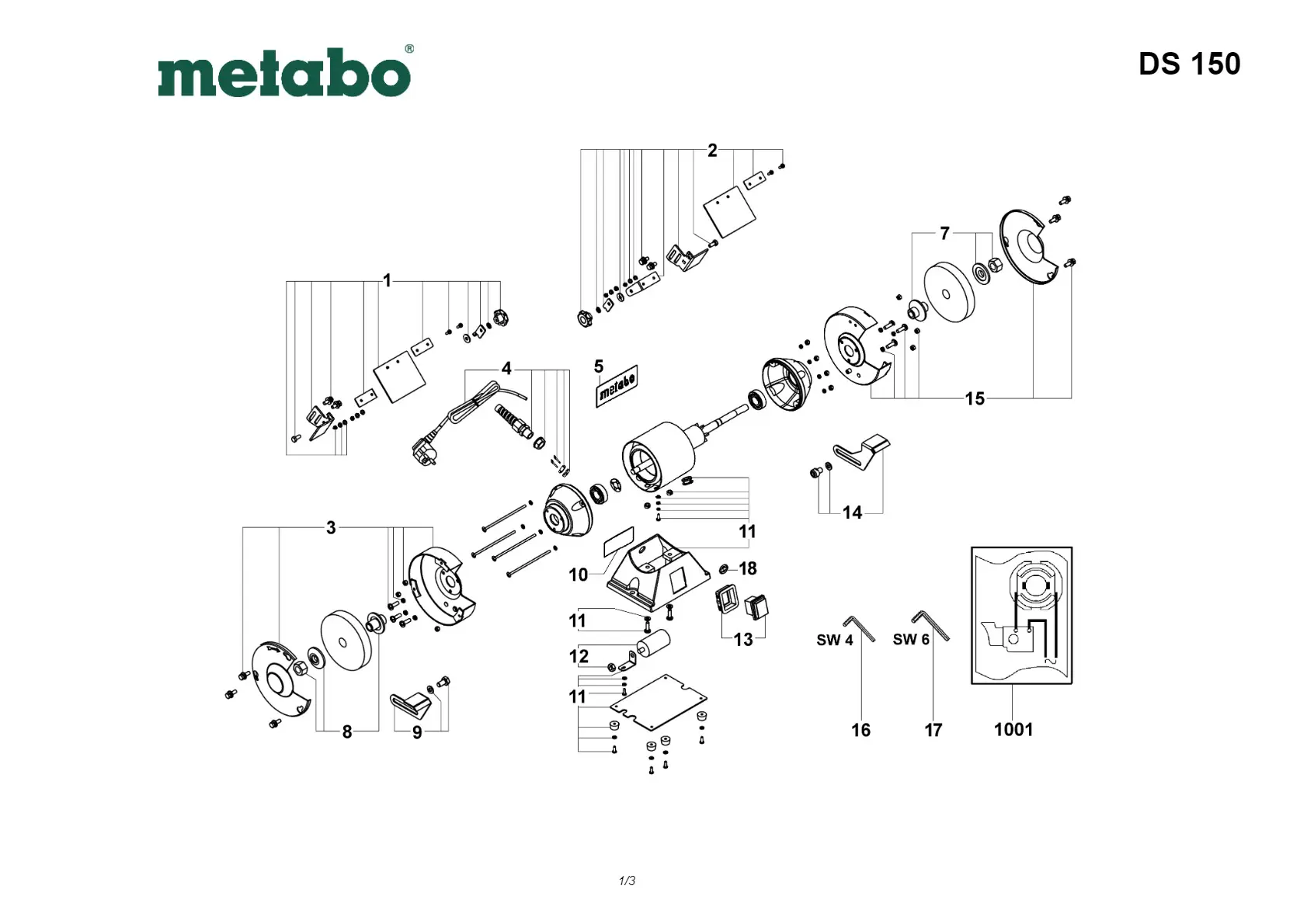 Metabo flange right cpl.