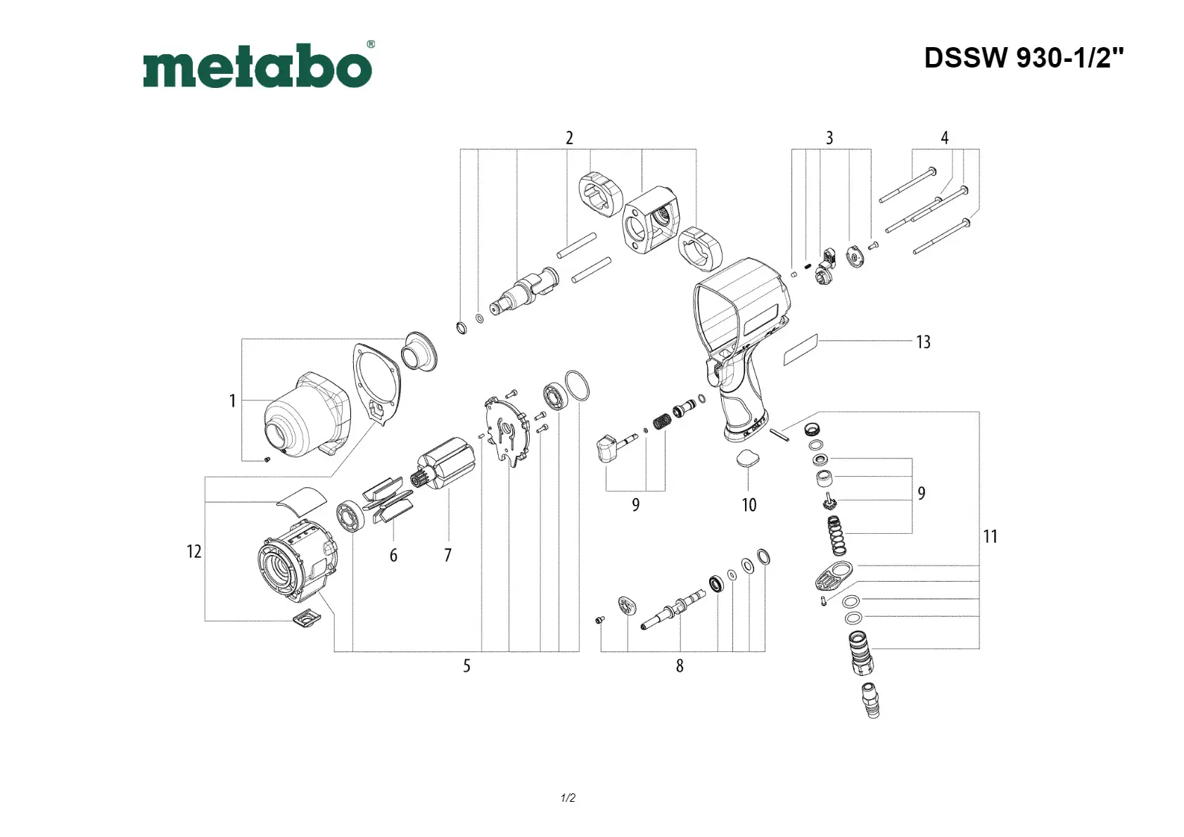 Metabo Change-over switch compl.