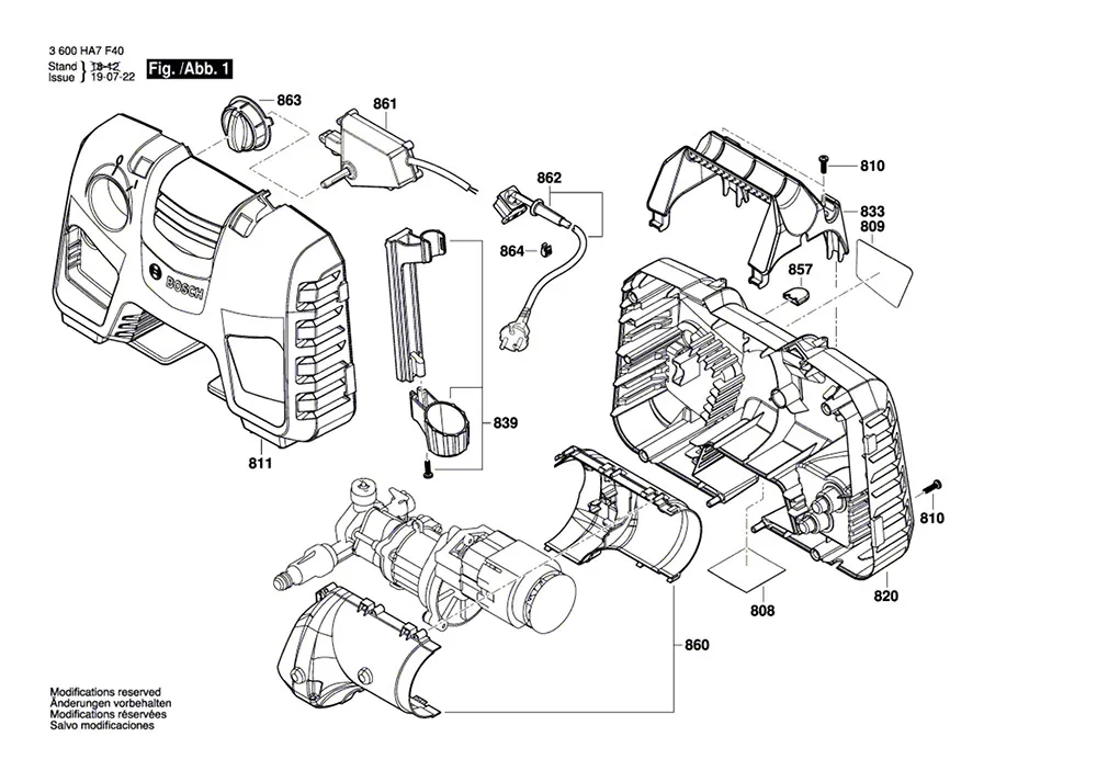 Bosch Motor cover