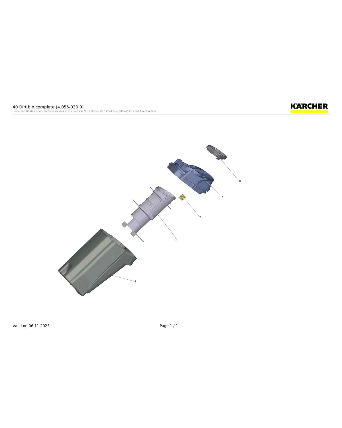 Kaercher Dirt box cover set f.E.