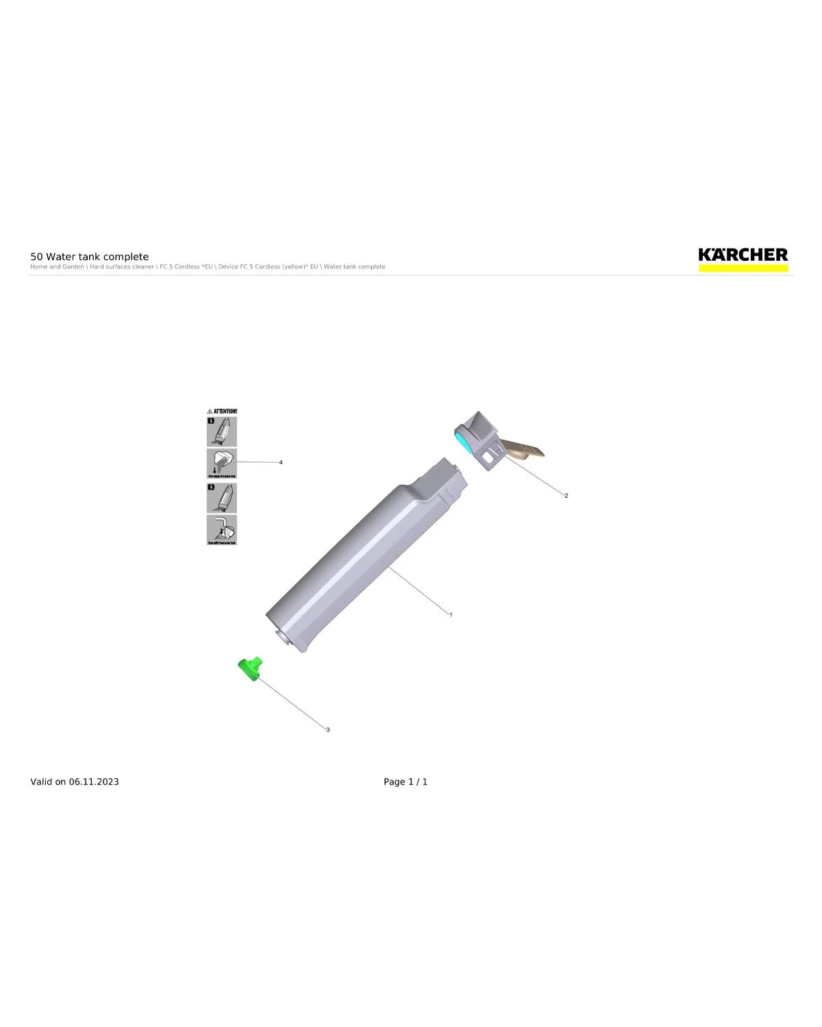 Kaercher Fresh water tank cover