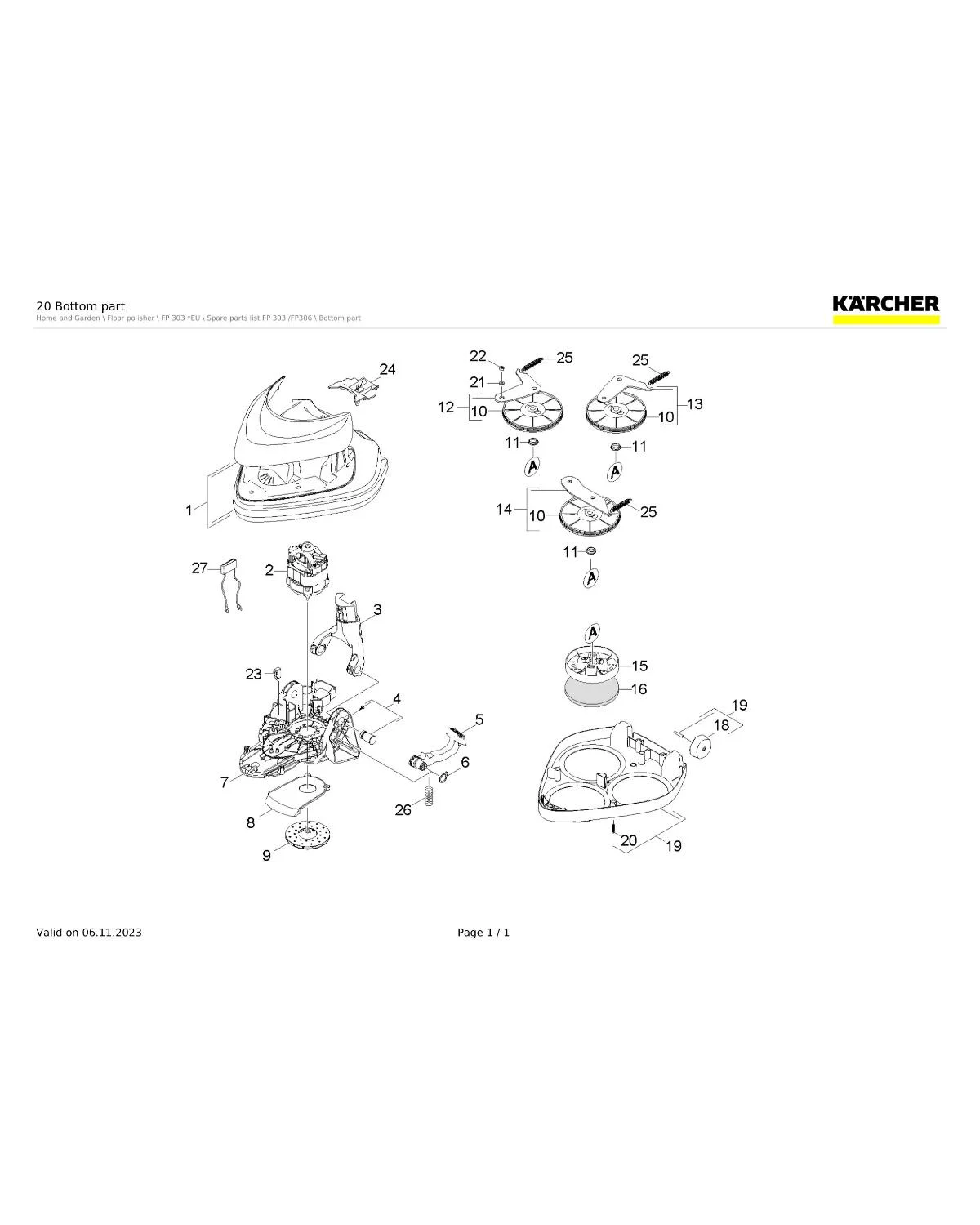 Kaercher Housing top part replacement FP306 plus