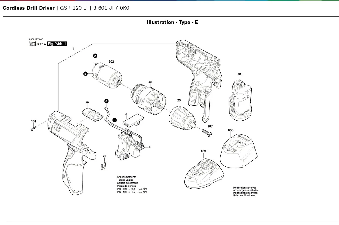 Bosch Countersunk-Head Screw M6x23 LEFTHAND THREADS