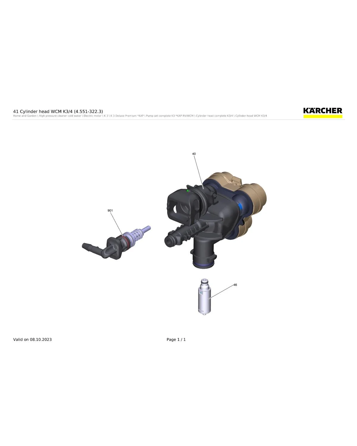 Kaercher Safety valve complete white (SV5/R5)