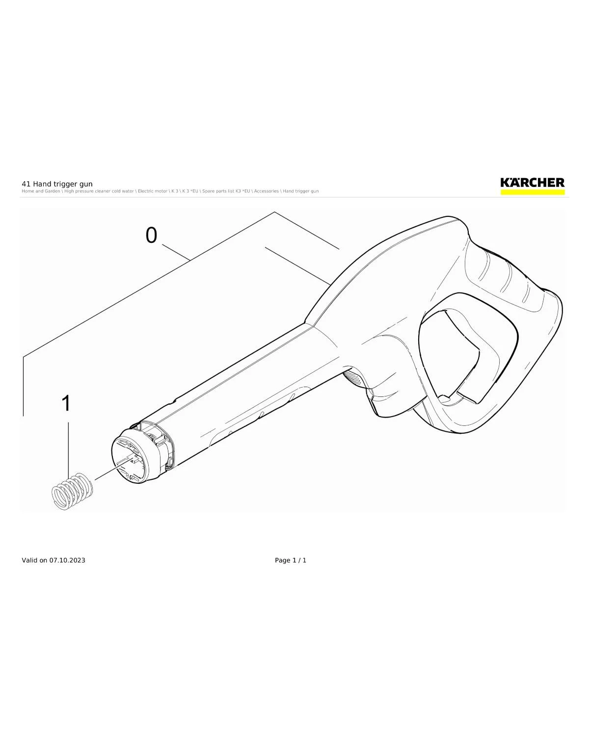 Kaercher G 180 Q Trigger gun Quick Connect