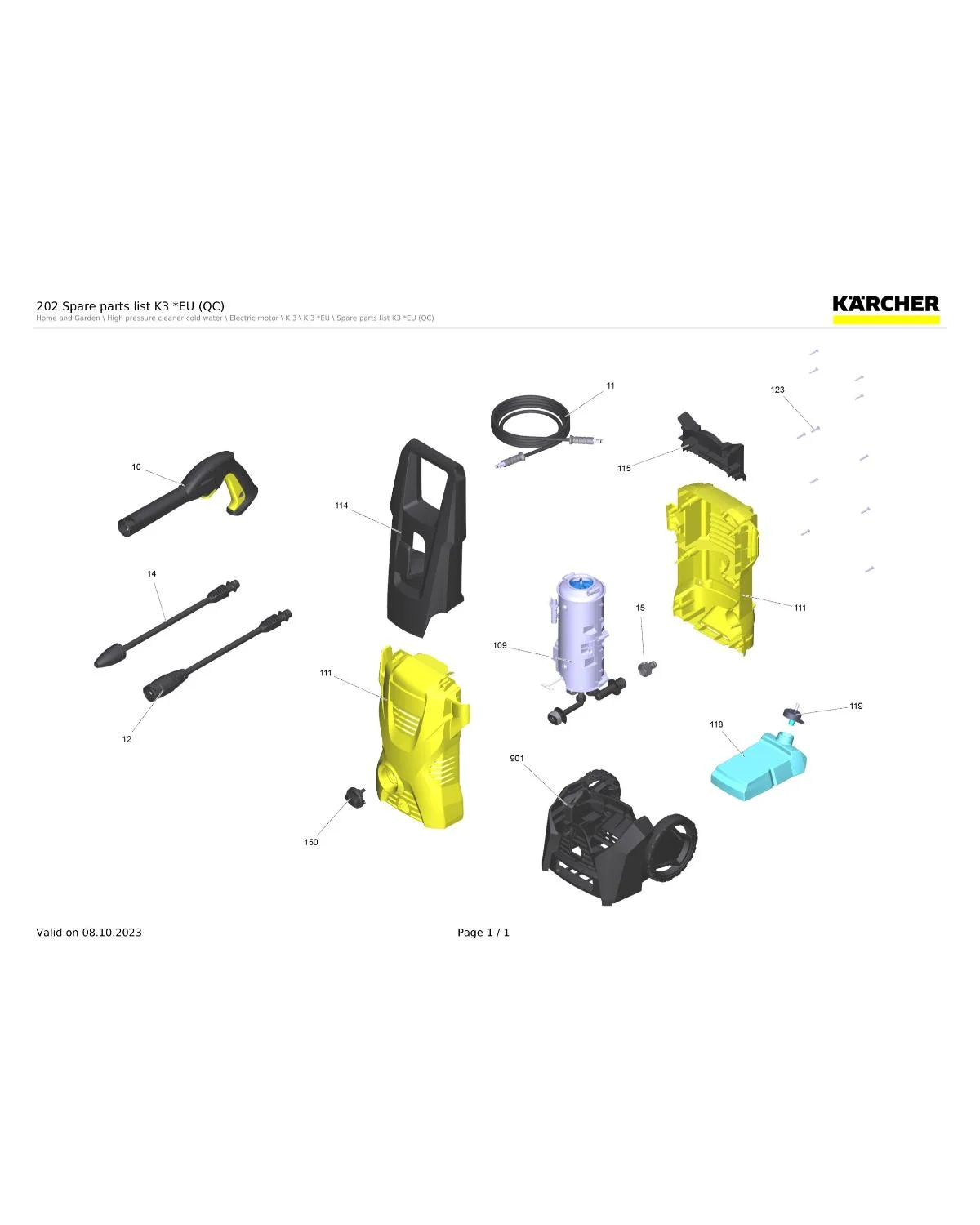 Kaercher Bumper with wheel replacement MR (QC)