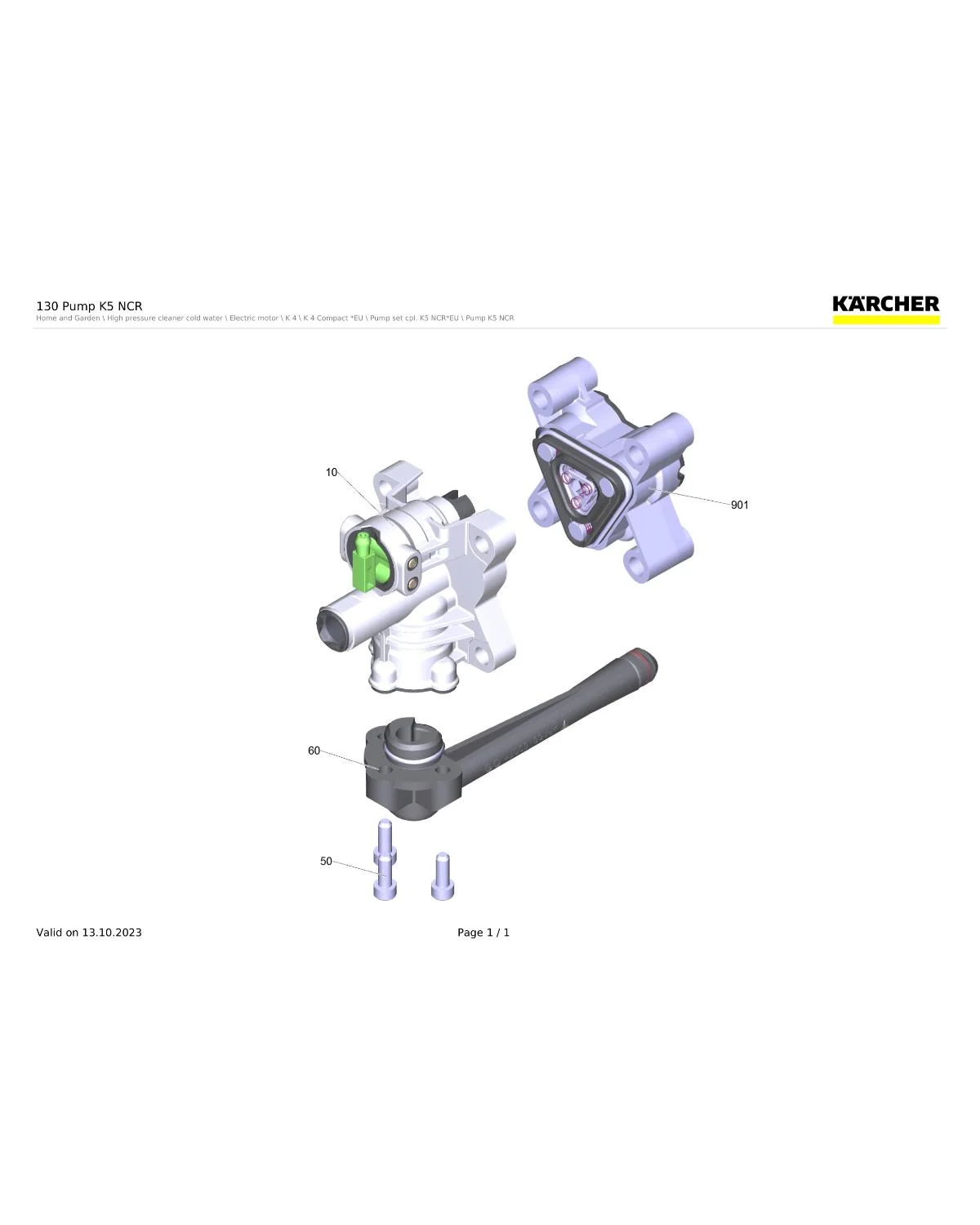Kaercher Pump head Alu FC ric