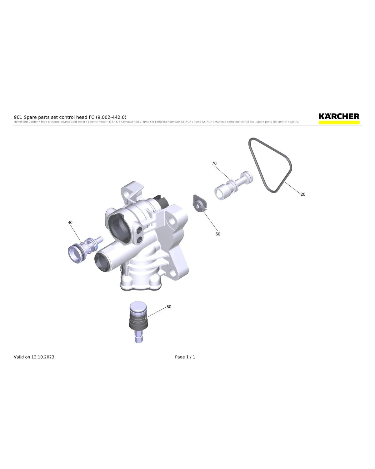 Kaercher plastic by pass (spare)