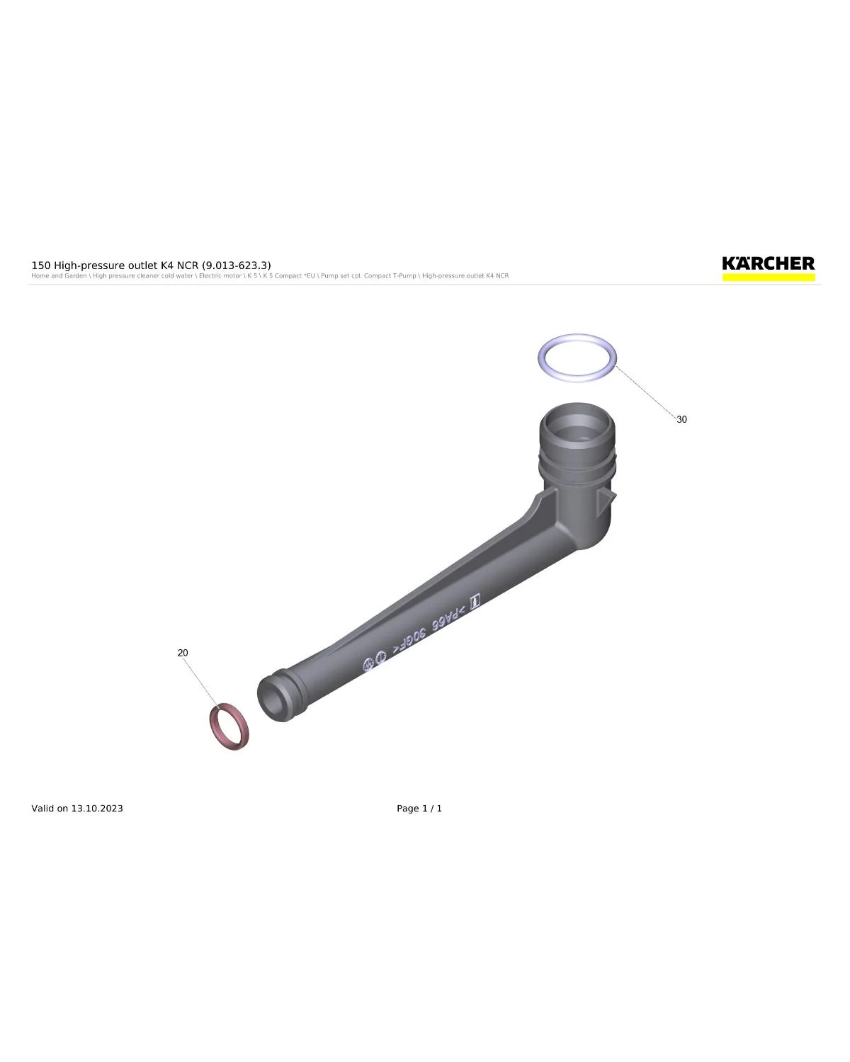 Kaercher O-Ring 16x2,7 EPDM 50 Shore