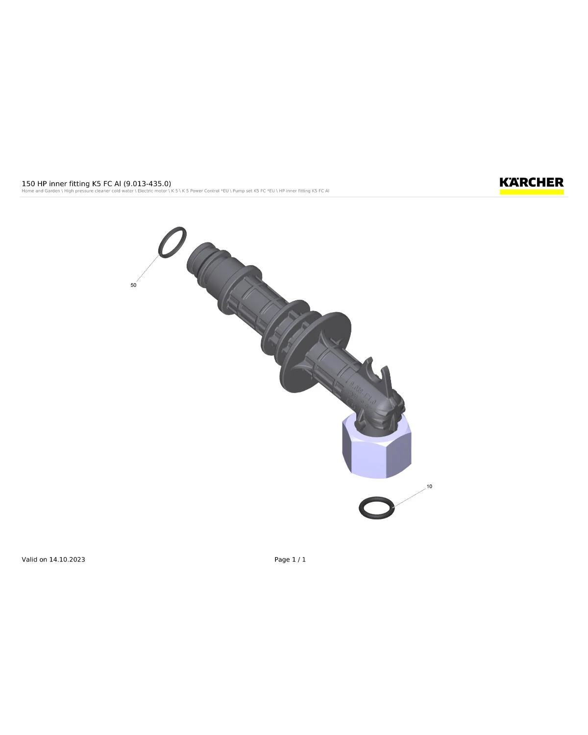 Kaercher O-Ring d. 10 x 2 NBR 70