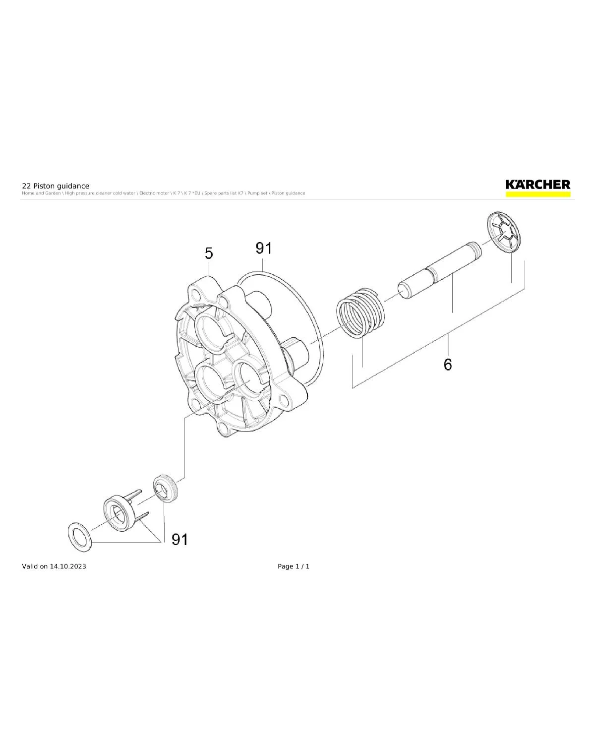 Kaercher Piston completo K7 (c/imballo)