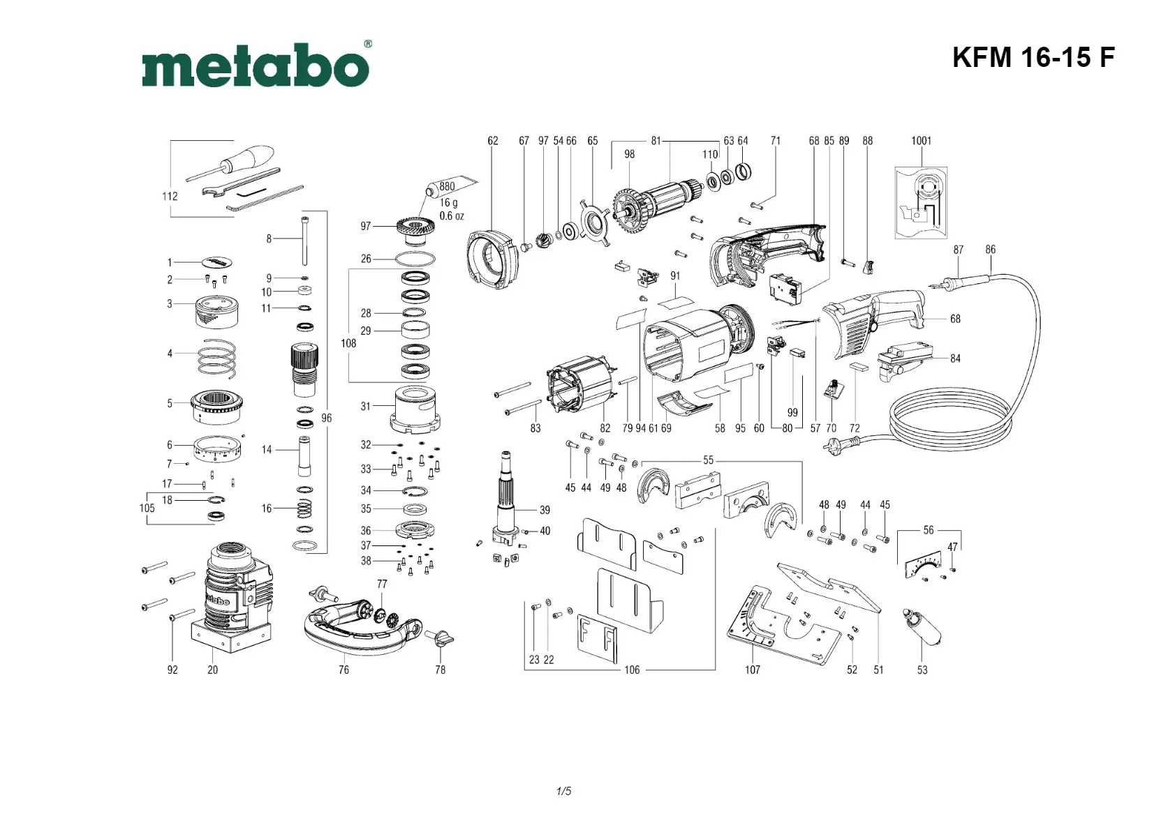 Metabo Ball bearing,8x22x7