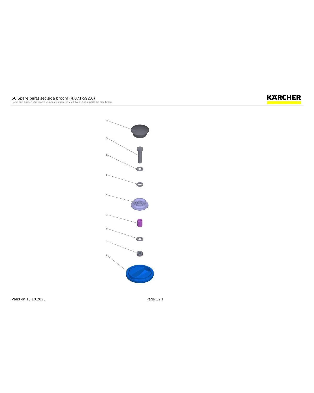 Kaercher Belt pulley side broom S4