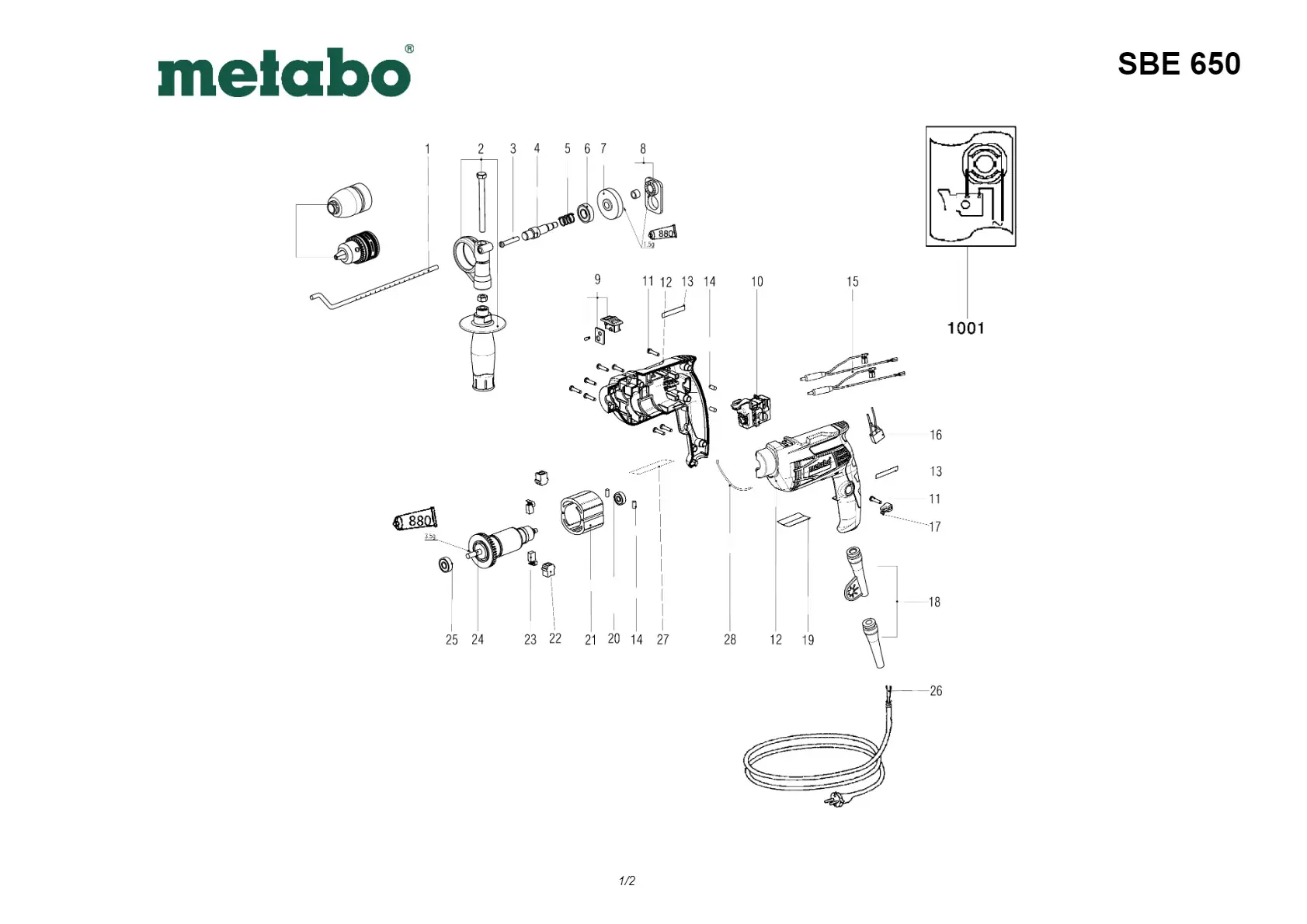 Metabo Rating plate