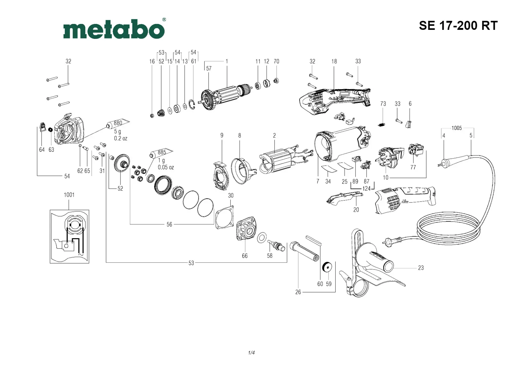 Metabo Fill. head screw(DIN 7985)