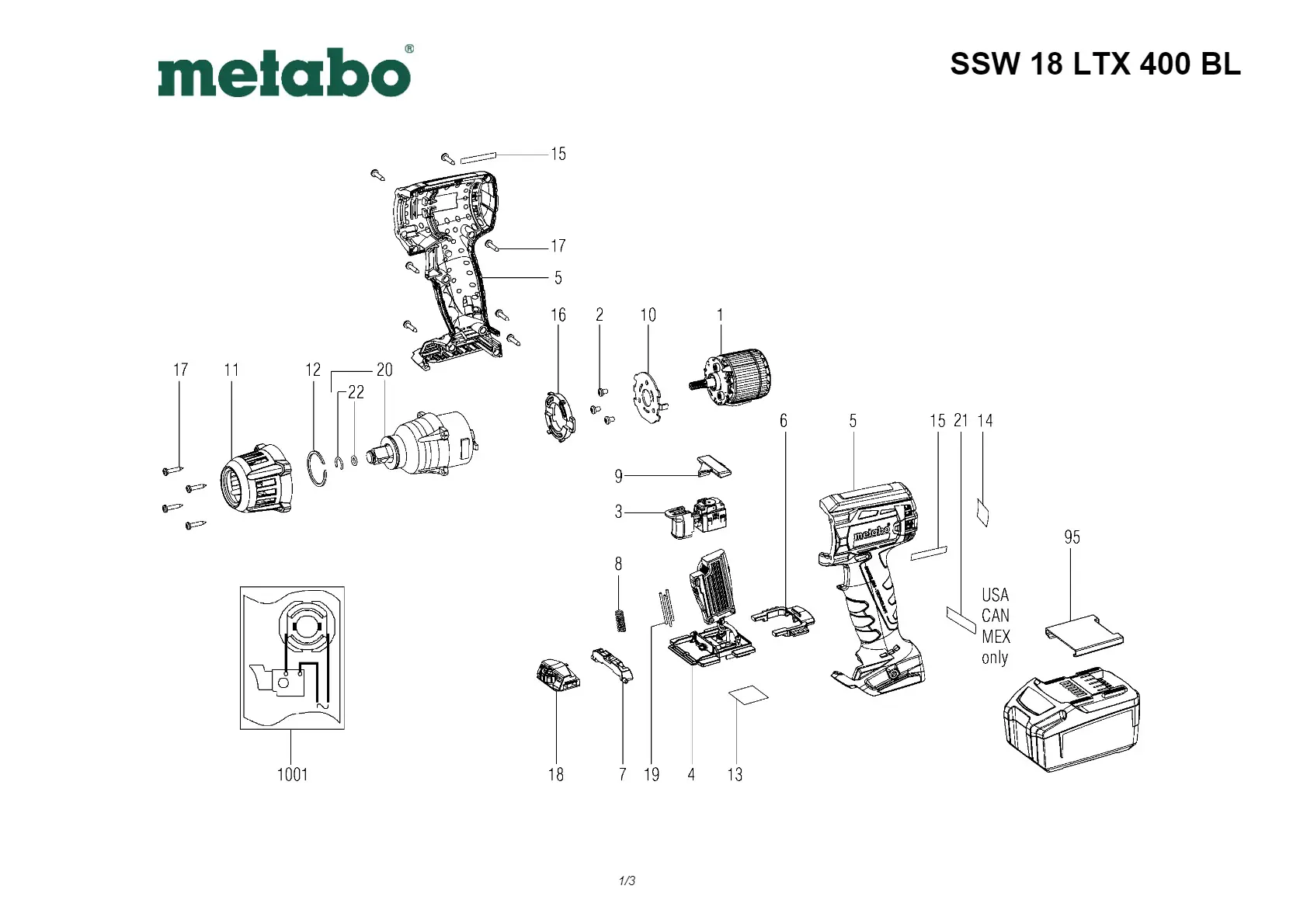 Metabo Type label,SSW 18 LTX 400 BL