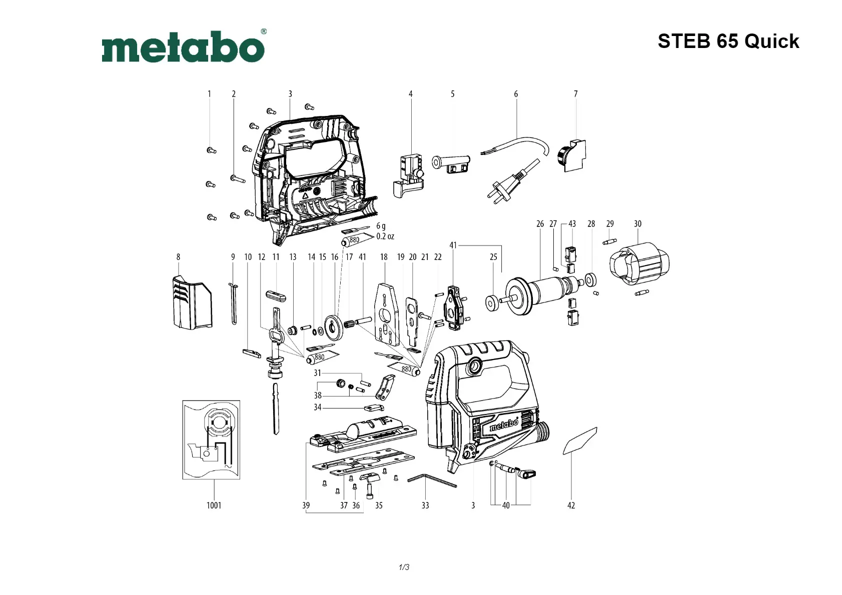 Metabo Base plate compl.