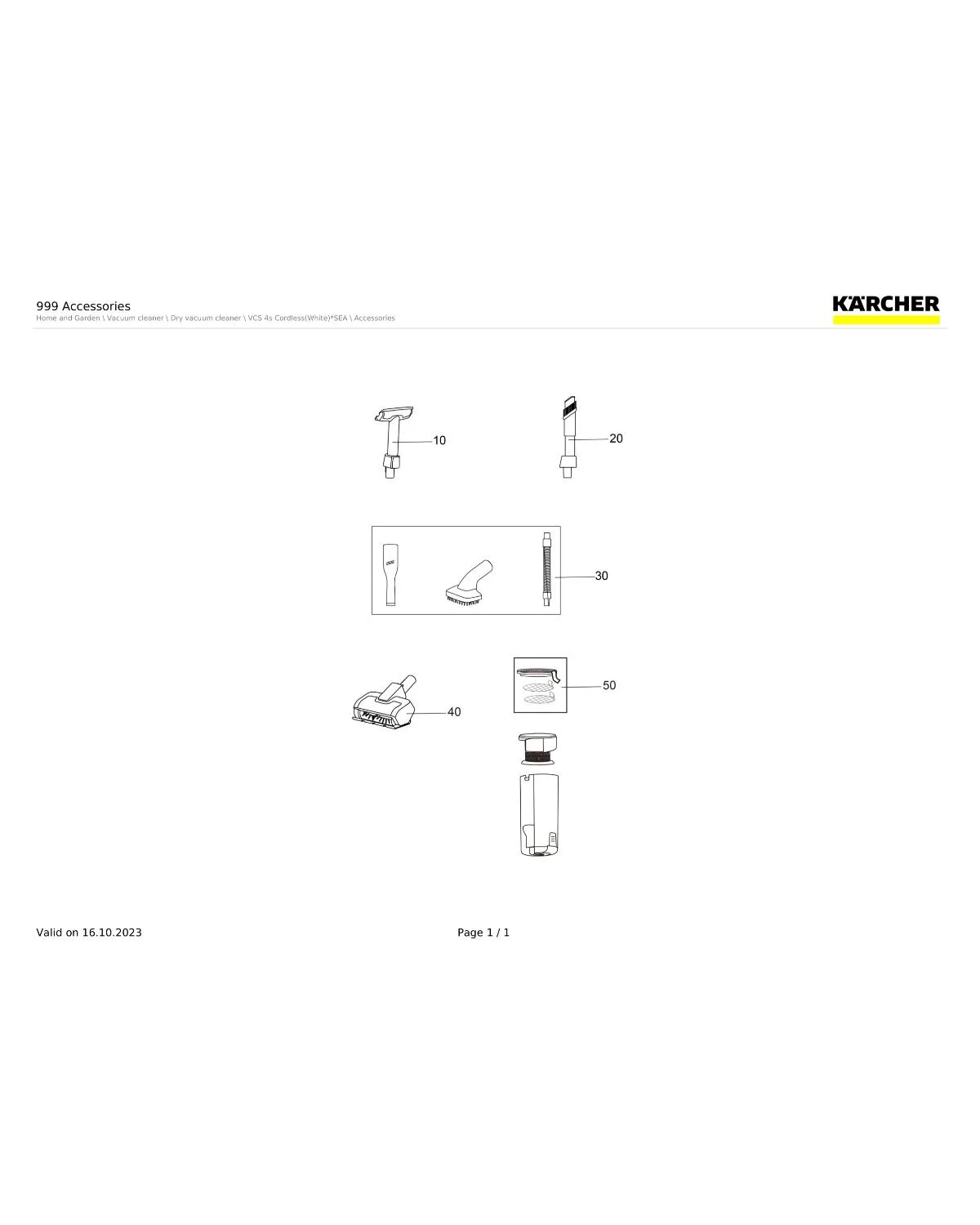 Kaercher Upholstery nozzle with clip