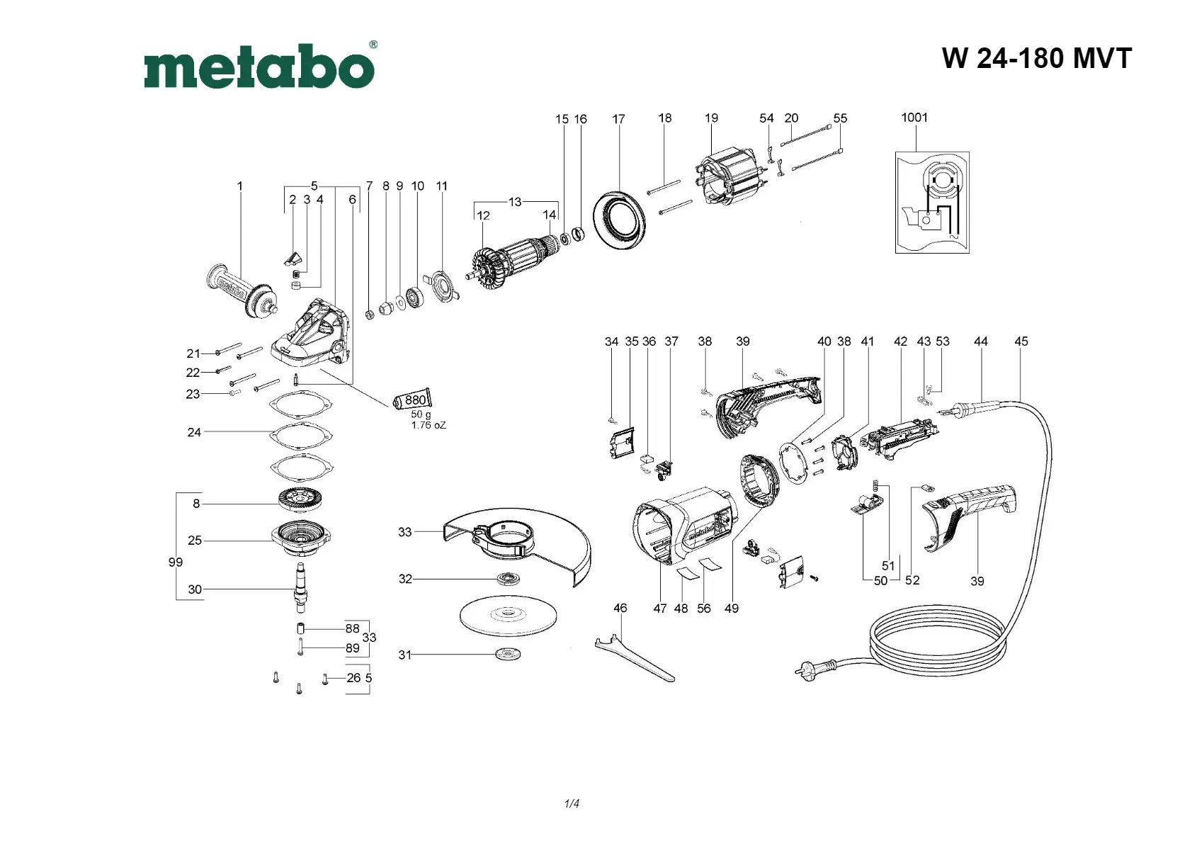 Metabo Carbon brush set,230 V