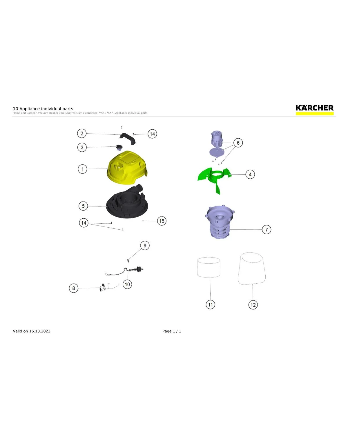 Kaercher Foam filter WD 1/MV 1