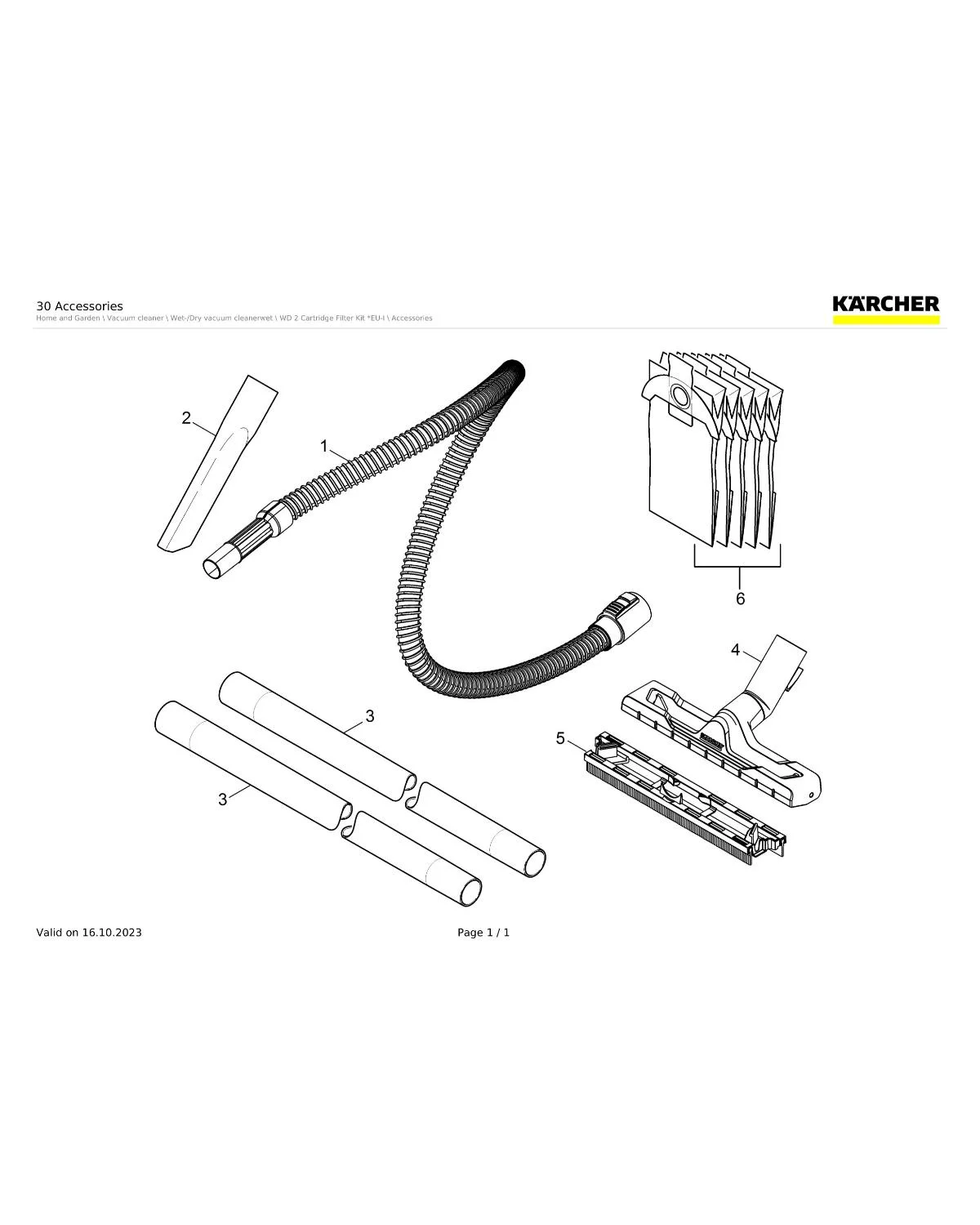 Kaercher Extension suction tube WD ID 35