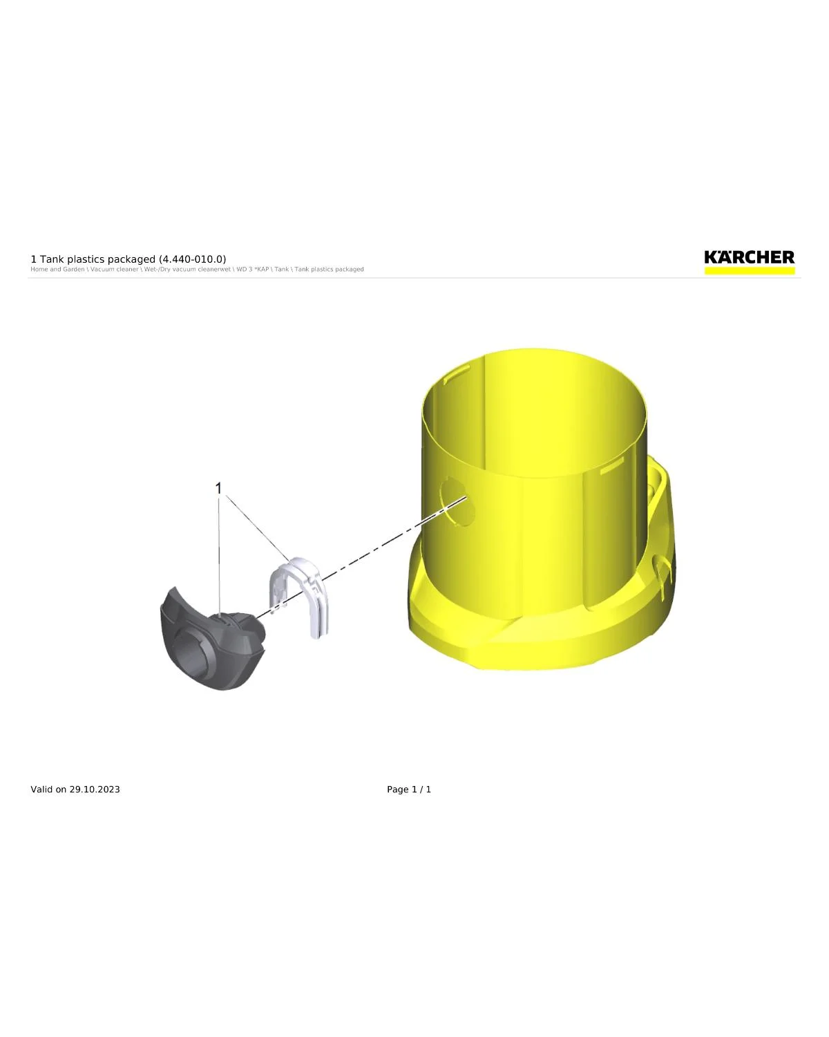 Kaercher Suction connection complete packaged
