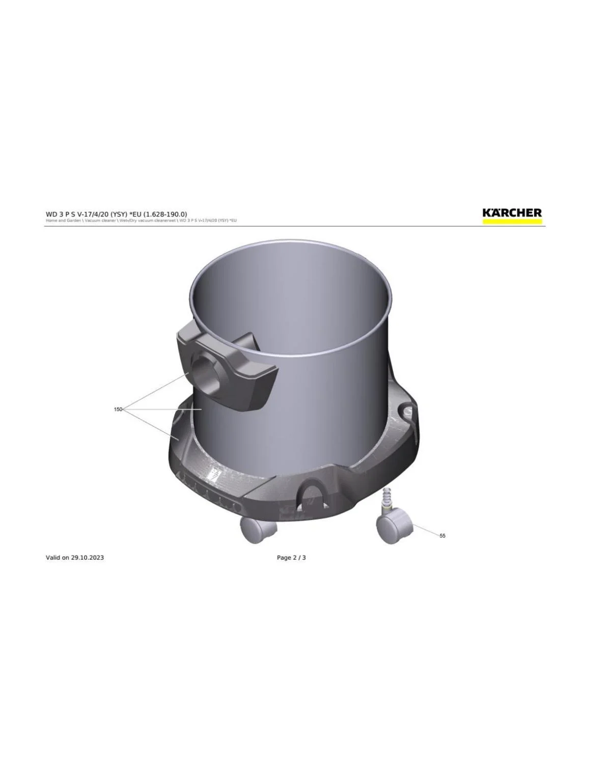 Kaercher Tank stainless steel for replacement 17L SBBY