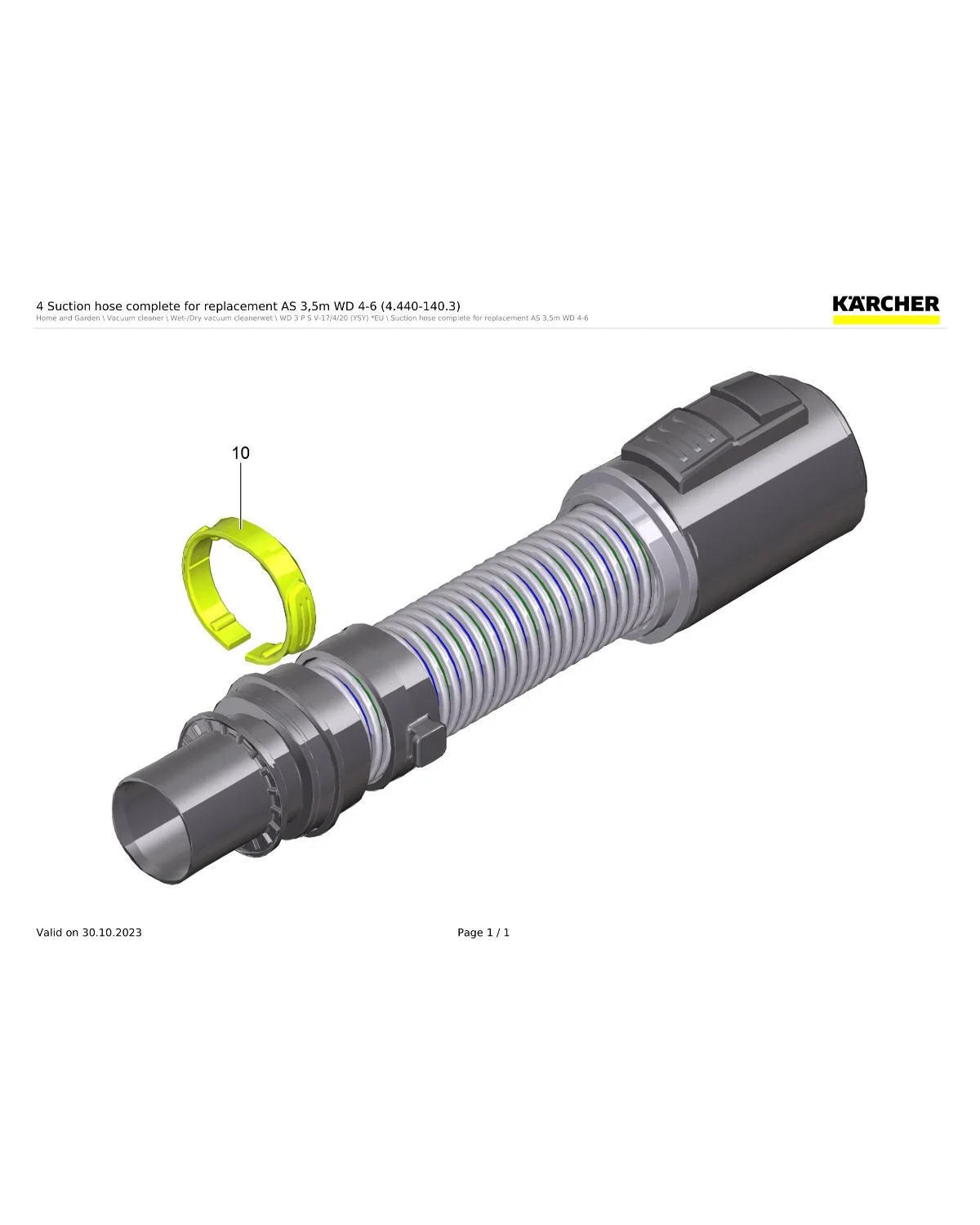 Kaercher Spring washer suction hose