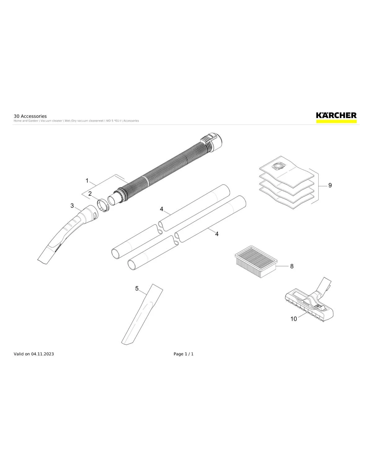 Kaercher Suction hose complete for replacement