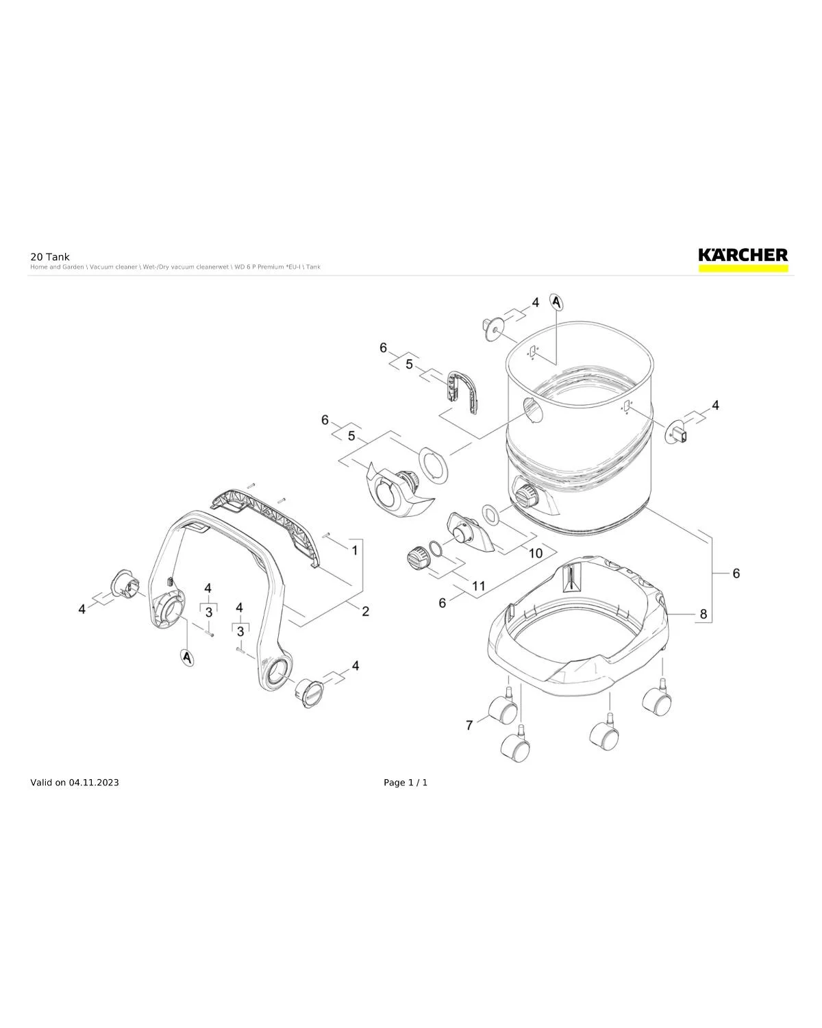 Kaercher Bumper packaged for replacement