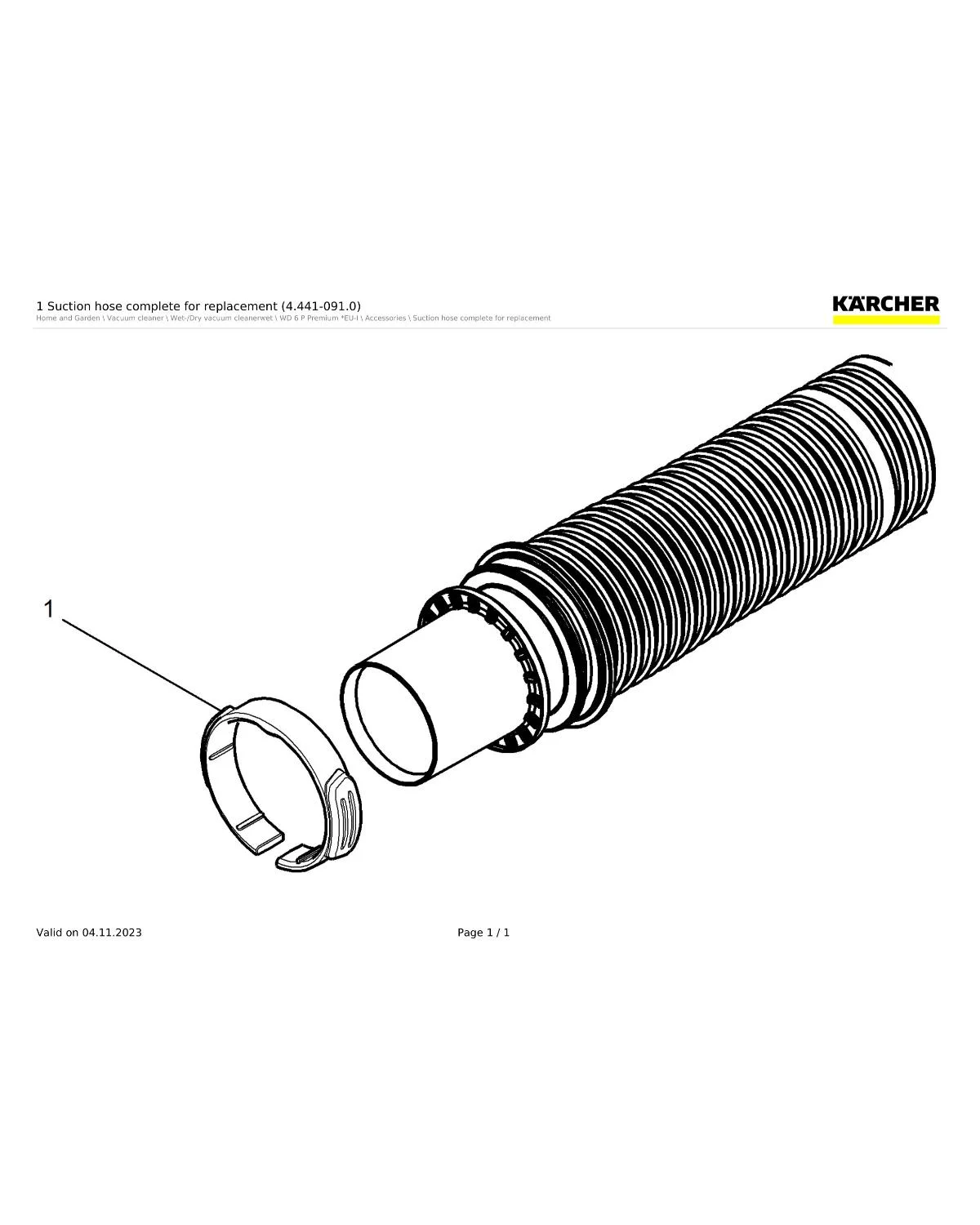 Kaercher Spring washer suction hose