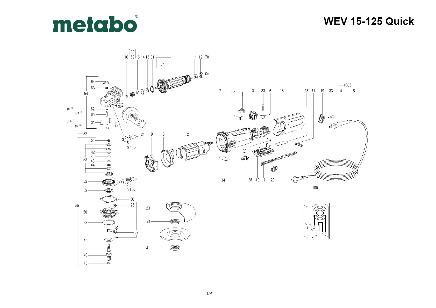 Metabo Switch rod