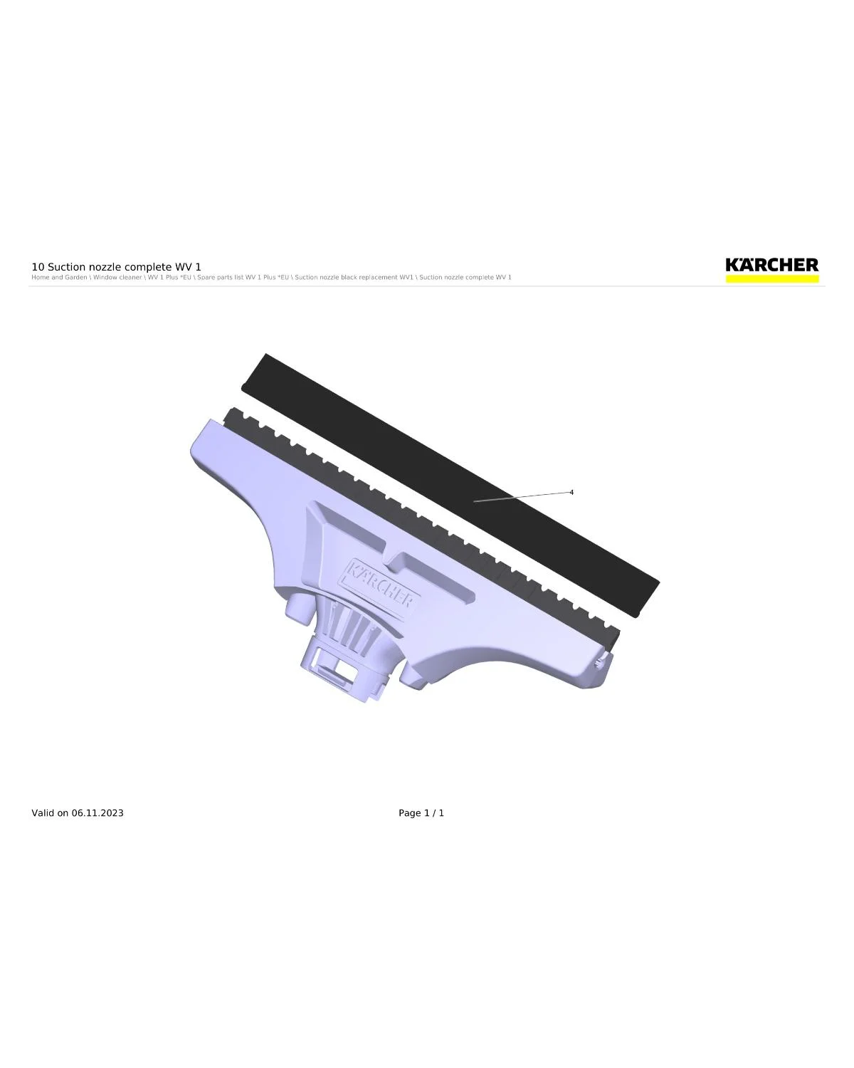 Kaercher Levelling blades WV 1 (250mm)