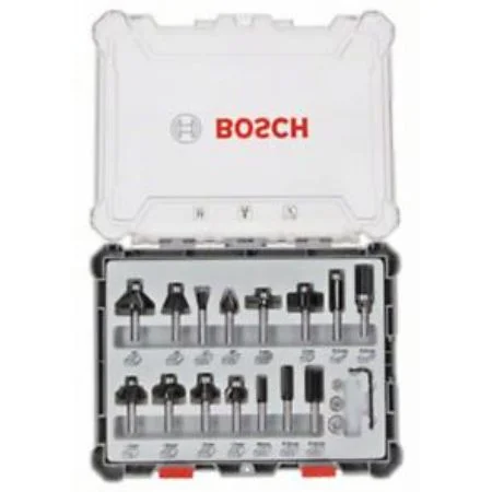Bosch 15 Pcs Mixed Router Bit Set