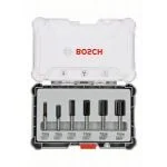 Bosch Bosch 6 Pcs Straight Router Bit Set, 8 mm - 2607017466