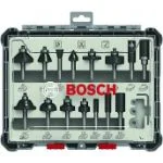 Bosch 15 Pcs Mixed Router Bit Set - 2607017473