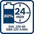 Bosch Bosch Starter kit : GAL 12V-40 + 2x G Cordless Battery Pack