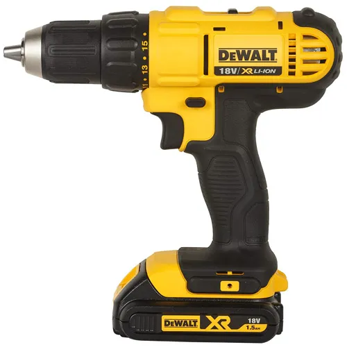 DeWalt 18V, 1.5Ah, 13mm Compact Drill Driver for DCD771S2-IN Cordless Drill Drivers