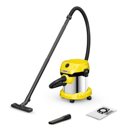 Kaercher 15 L Stainless Steel Vacuum Cleaner WD 2 PLUS S V-15/4/18 (YSY) *EU with 4 m cable, 1.8 m suction hose and blower function